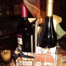 Fall Centerpiece,Wine Bottle,Upcycled Quart Jar Holder