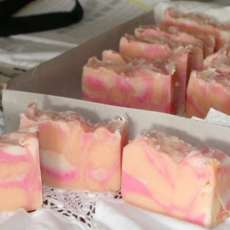 Honeysuckle Soap with Goat's Milk and French Pink Clay