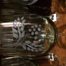 Grape Large Green Wine glass