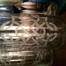 Celtic knot circular vase