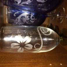 Flower champagne glass