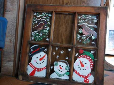 window snowmen
