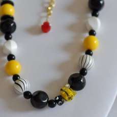 Honey Bee Necklace Set made with vintage & new beads