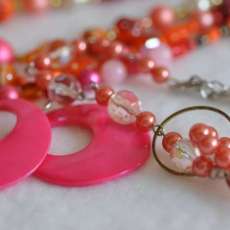 Coral Necklace set 2 handmade necklaces vintage beads