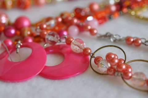 Coral Necklace set 2 handmade necklaces vintage beads
