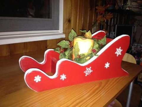 Hand Craft Center Piece Sleighs