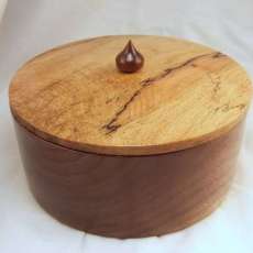 Walnut Bowl with Spalted Maple Lid