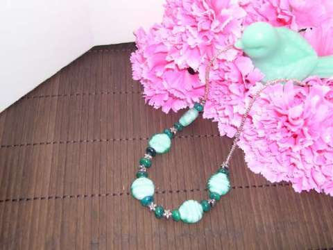 Sea Foam and Teal Necklace