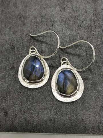 Labradorite and Sterling Earrings