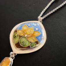 Cloisonne' Lotus and Lily Pads