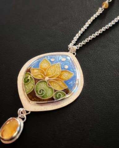 Cloisonne' Lotus and Lily Pads