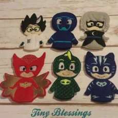 PJ Mask Inspired Finger Puppets