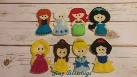 Princess Inspired Finger Puppets
