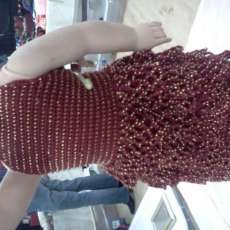 Beaded crocheted dress