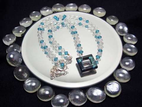 Diamond Shape Swarovski Pendant Necklace