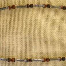 Mahogany Obsidian, Sterling Silver and Hemitite Necklace
