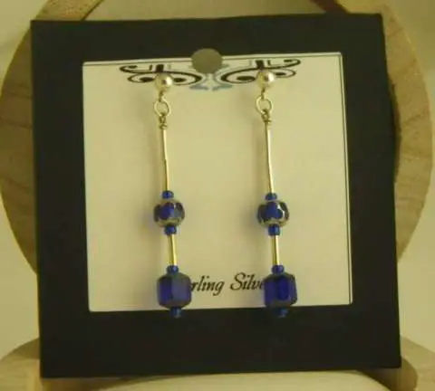 Crystal and Sterling Silver Earrings