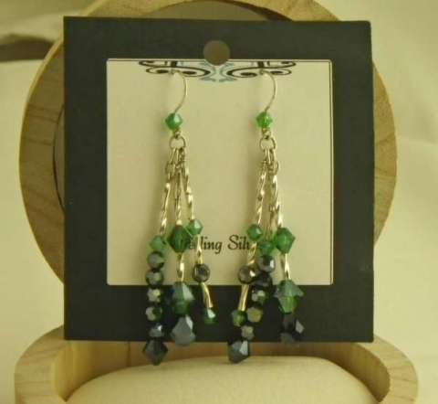 Crystal and Sterling Silver Earrings