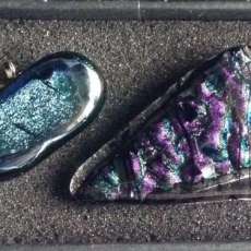 Dichroic Fused Glass Pins/Pendants