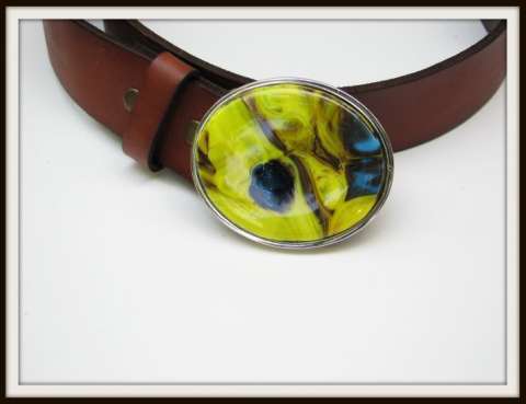 glass belt buckle
