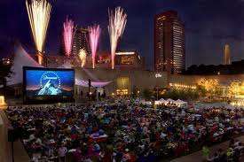large outdoor movie event