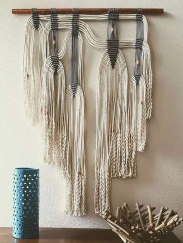 White and Grey Wall Hanging