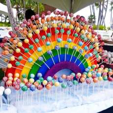 rainbow sweet on stick