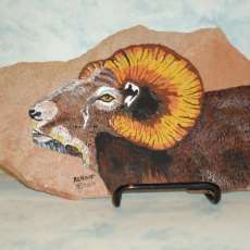 Big Horn Ram on natural Stone
