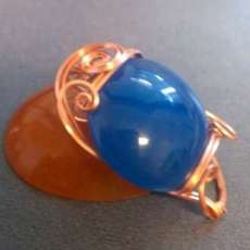 Sculpted Blue Pendant