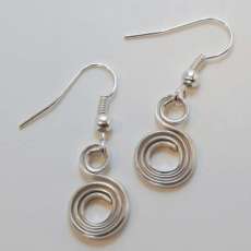 Egyptian Sterling Silver Coil Earrings