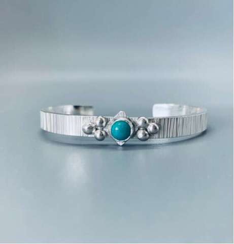 Turquoise Set Cuff Bracelet