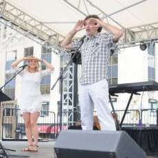 Demi with David Kisor at Fountain Square Cincinnati