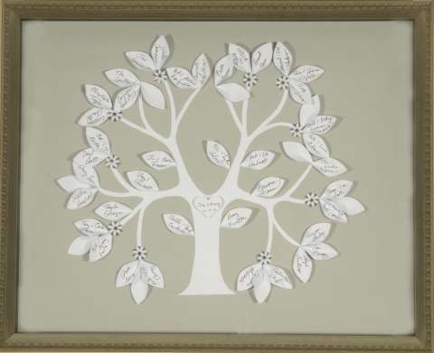 Complete Wedding Guestbook Tree Shadowbox Example