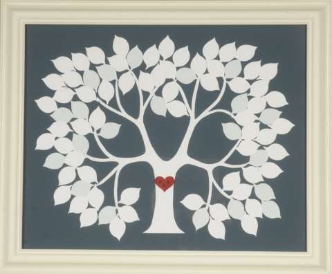 Completed Wedding/Guestbook Tree Example