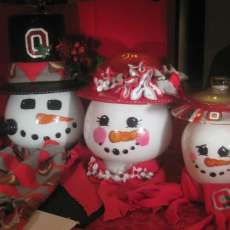 Christmas Buckeye Snowmen