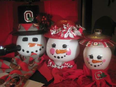 Christmas Buckeye Snowmen