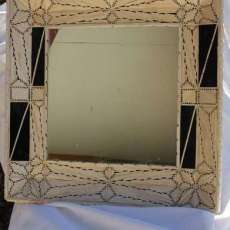 match stick framed mirror