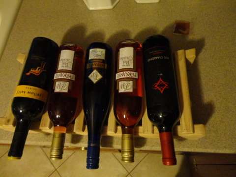 Small 5 Bottle Wine Rack