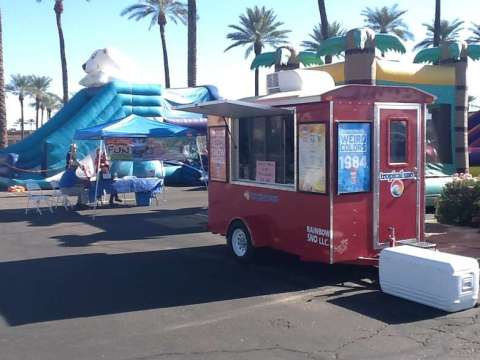 Concession trailer at street fair