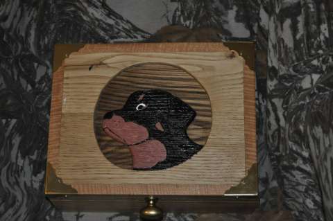 Humidor with Rottie Scroll Work