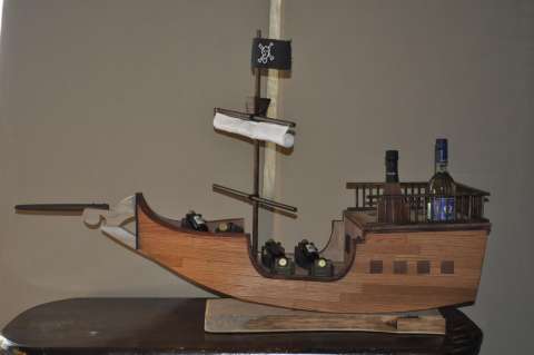 Pirate Ship Bar Display