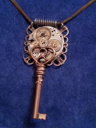 Steampunk Key Watch Necklace