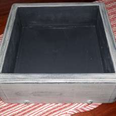 Primative style square candle box