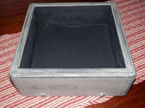 Primative style square candle box