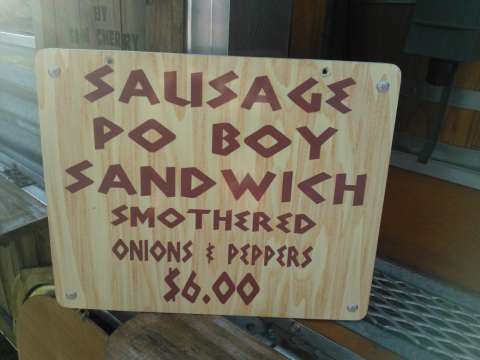 Sausage Po'Boy Sign