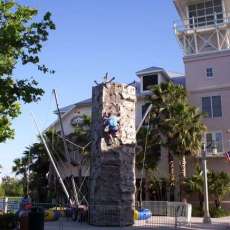 Front veiw of rockwall in a very tight space as seen here.