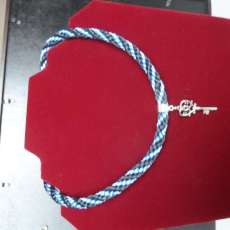 handmade silk necklace braid