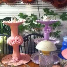 jewelry organizer, yard art ( in  front )