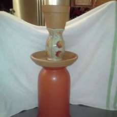 Yard art--Bird bath/ feeder