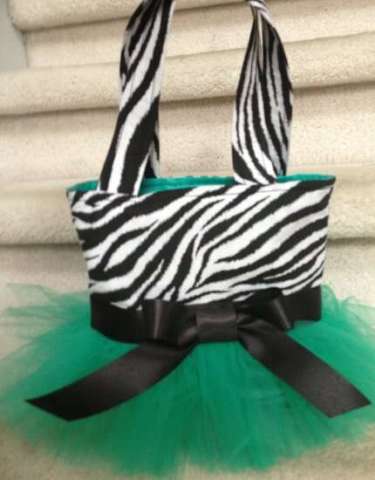Fancy Zebra Tutu Tote (Med)